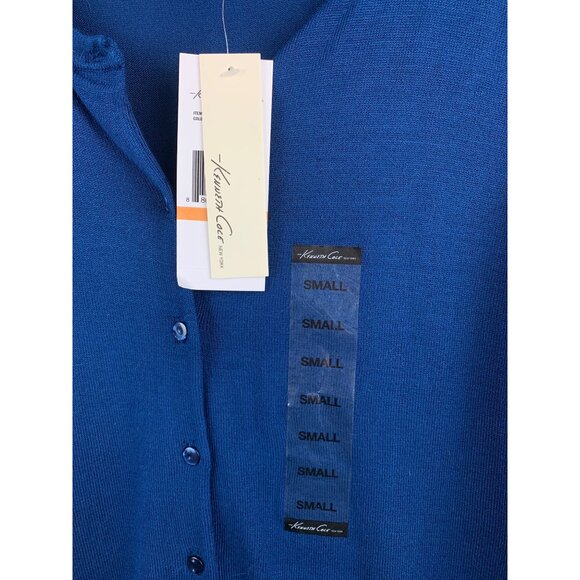 Kenneth Cole Womens Blue Cardigan Sweater Small - Picture 3 of 5